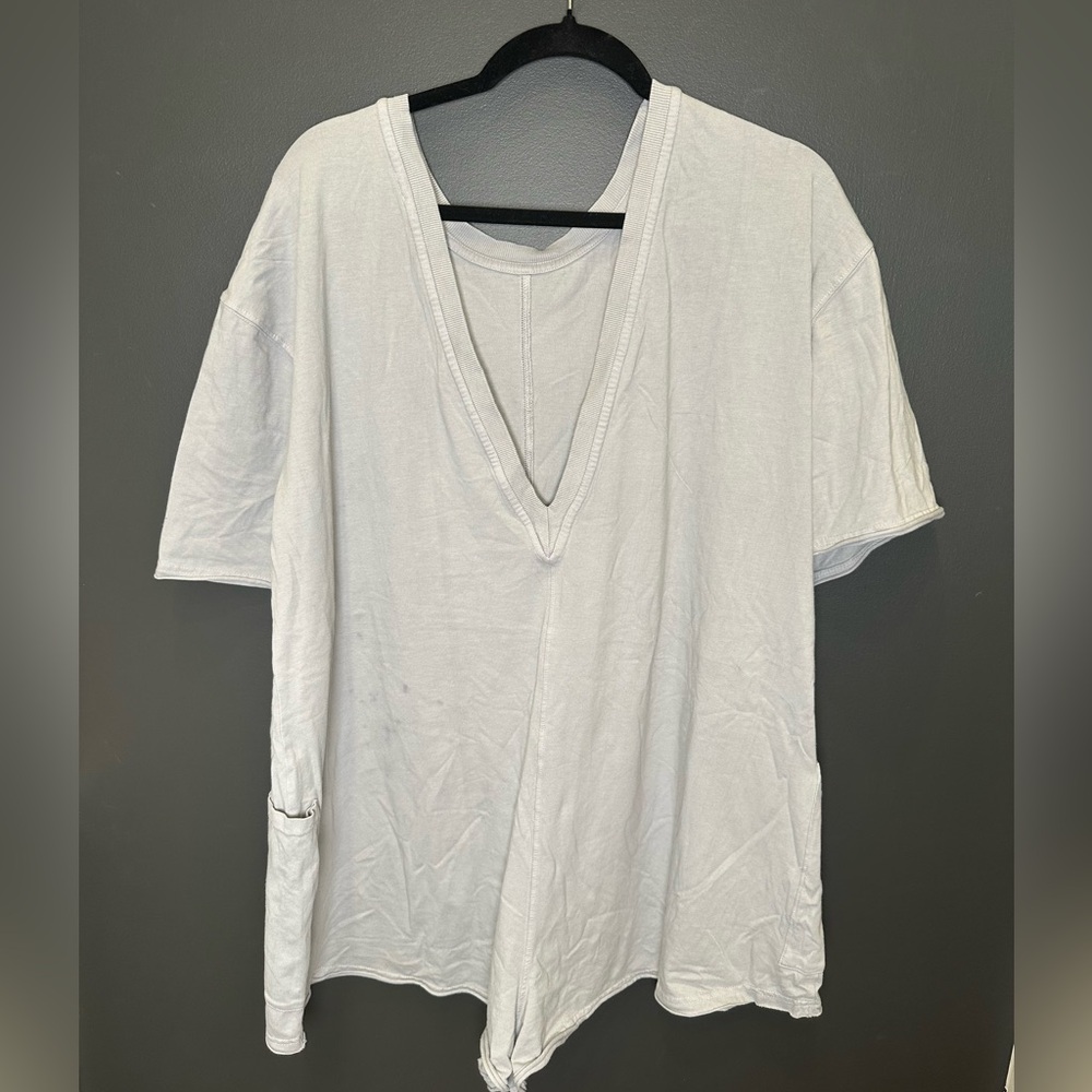 Free People | Hot Shot Tee Romper | Reversible | Grey | Med | NWOT | Call Out